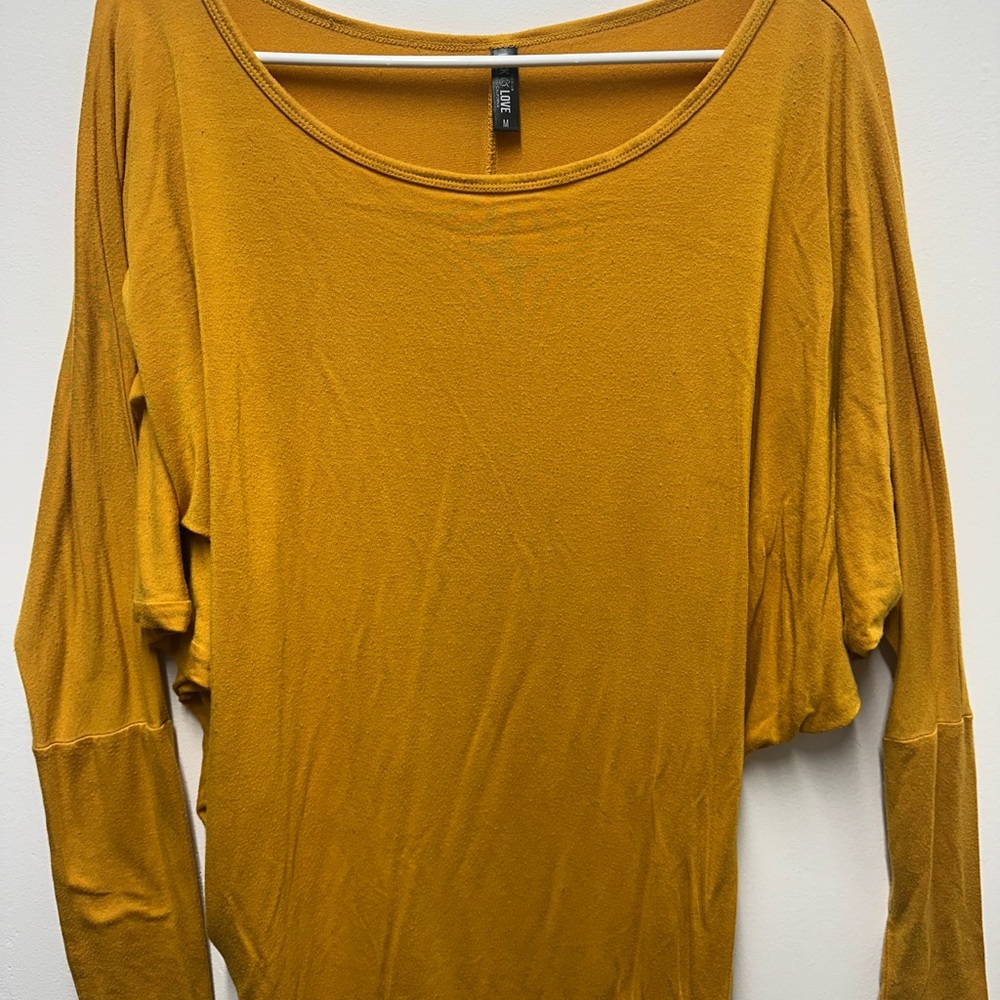 Elegant Mustard Long Sleeve Top